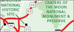 Craters of the Moon parks map