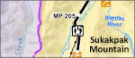 Dalton Highway Coldfoot to Deadhorse map