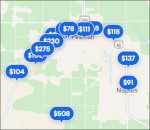 Interactive Dinosaur lodging map