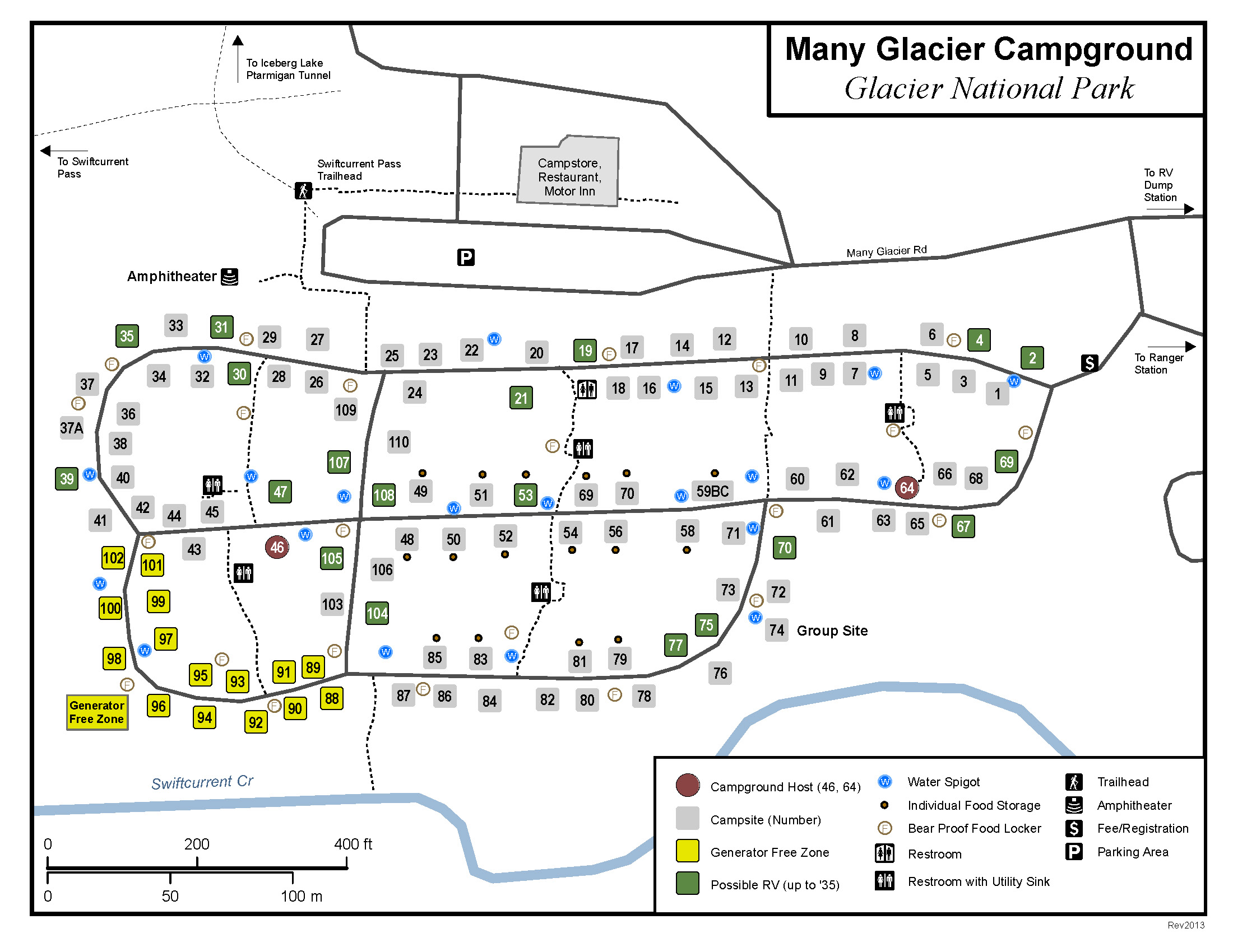 Glacier National Park Campground Map