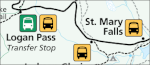 Glacier National Park shuttle map