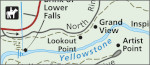 Grand Canyon of the Yellowstone map