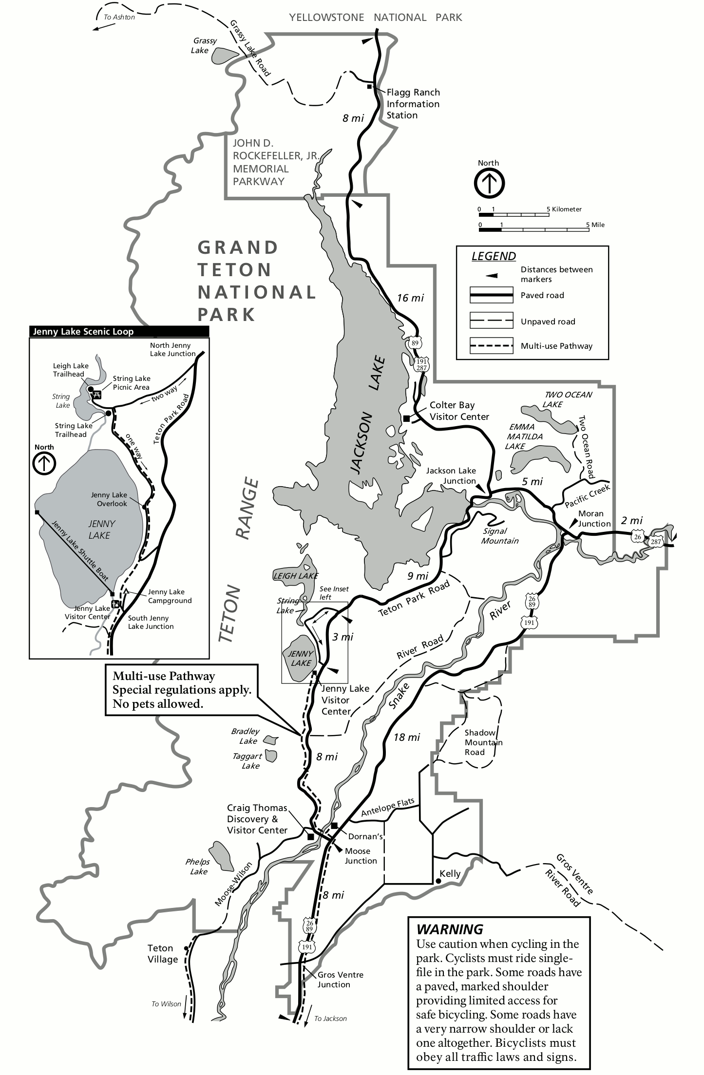 Maps Of Day Hikes Map, Grand Teton National Park, Wisconsin, United ...