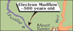 Mount Rainier historic mudflows