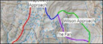 Kautz Glacier route map