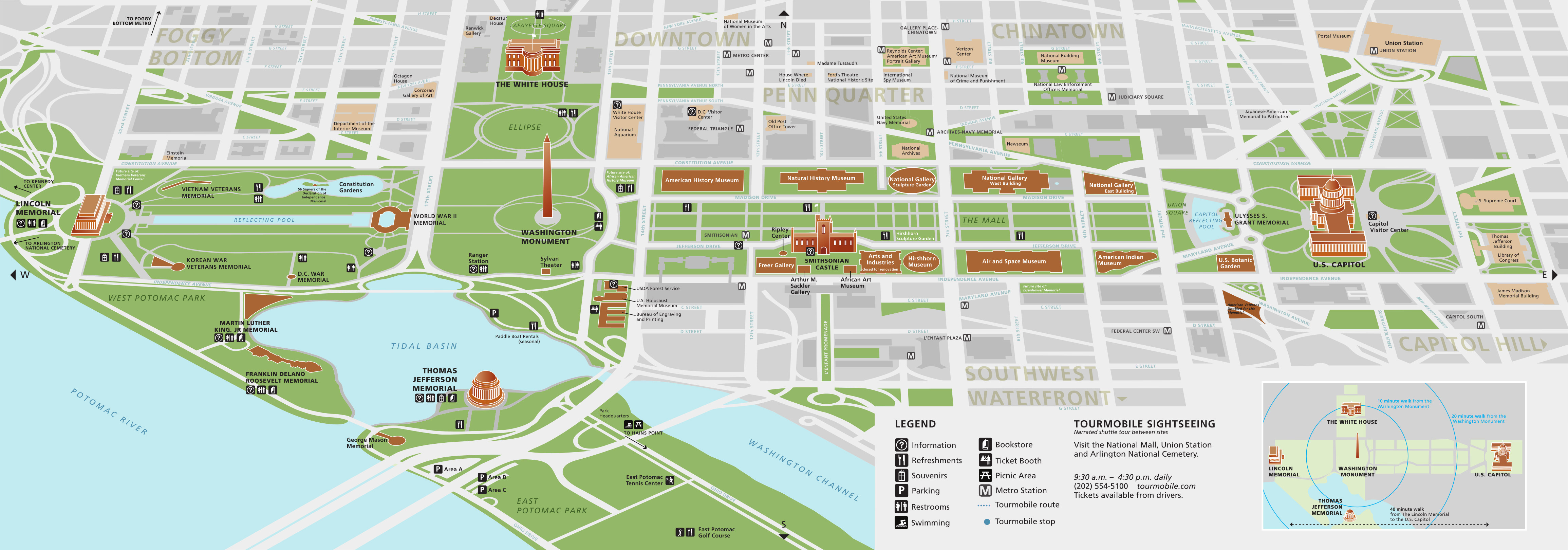 national mall tour map