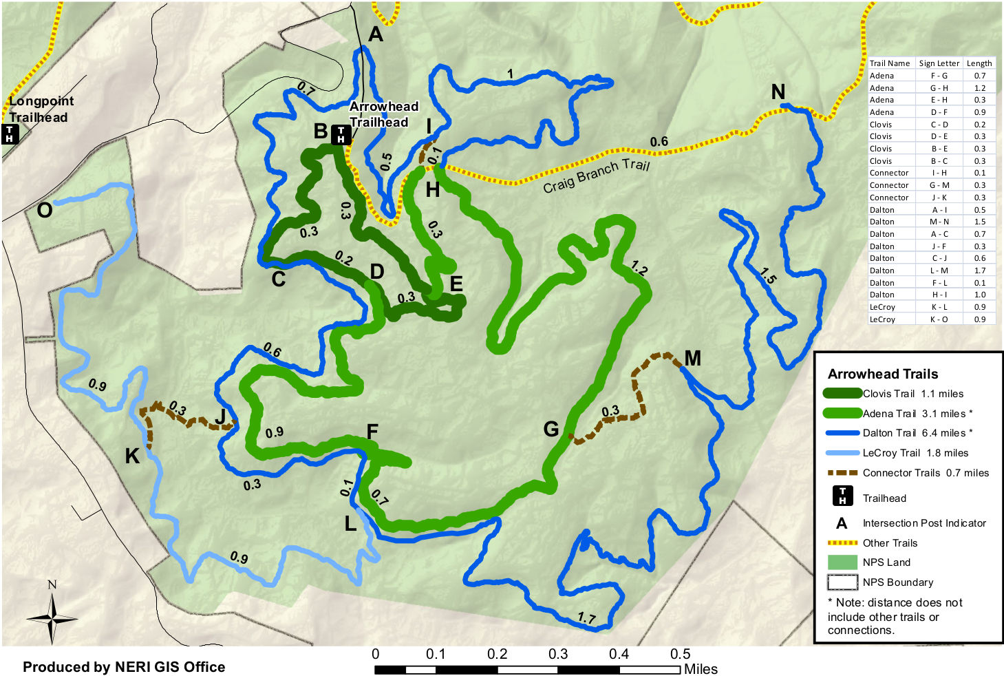 The Trail Map For The Trails Of New River Gorge With - vrogue.co