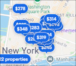 New York lodging map