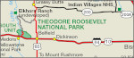 North Dakota National Parks map