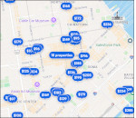 Interactive San Francisco lodging map