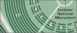 Soldiers' National Cemetery map