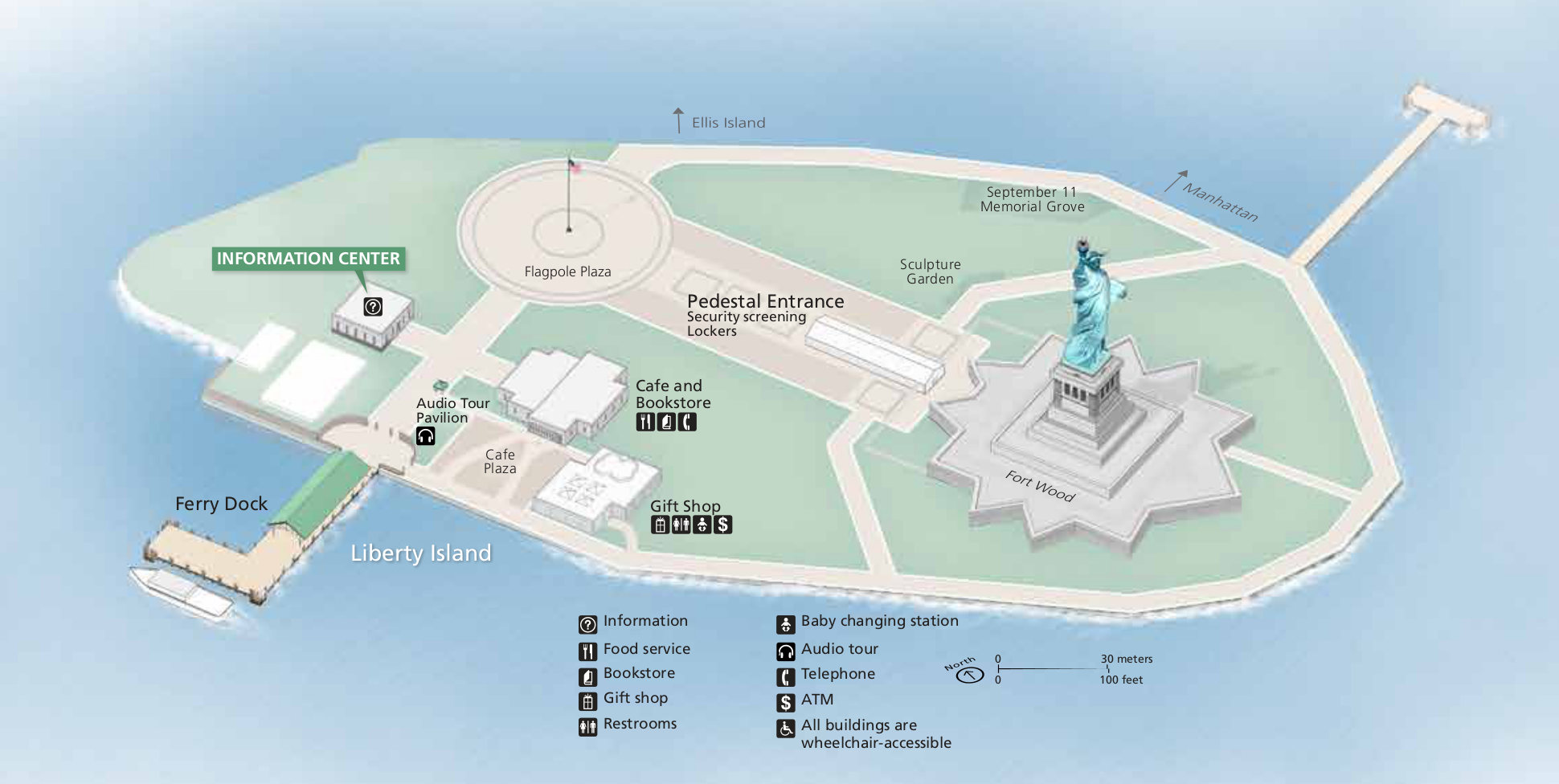 Ellis Island Statue Of Liberty Map