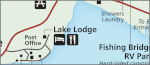 Yellowstone Lake Village Fishing Bridge map