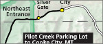 Yellowstone Northeast Entrance map