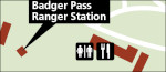 Badger Pass ranger station map